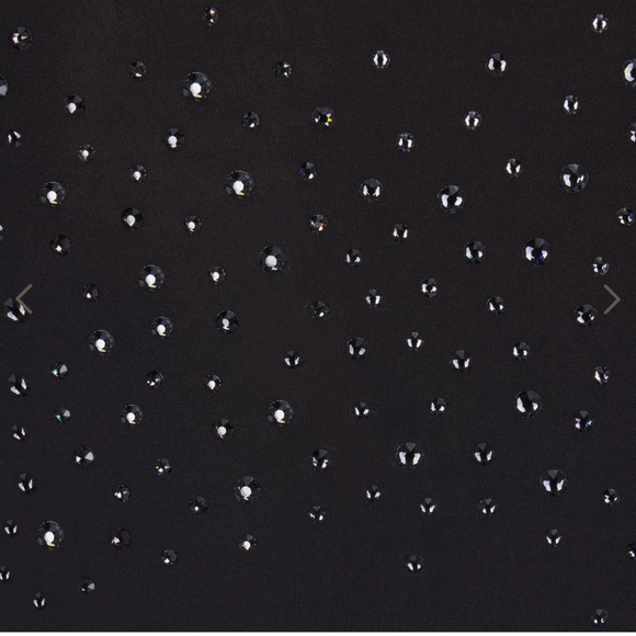 SWAROVSKI X SKIMS JELLY SHEER LONG SLEEVE CREW NECK BODYSUIT | ONYX - Picture 6 of 7